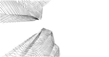 Mimari sanat konseptinde soyut çizgiler, minimum geometrik şekiller. 