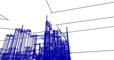 soyut mimari duvar kağıdı tasarımı, dijital konsept arkaplan