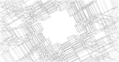 soyut mimari duvar kağıdı tasarımı, dijital konsept arkaplan