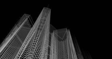 soyut mimari duvar kağıdı tasarımı, dijital konsept arkaplan