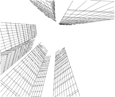 soyut mimari duvar kağıdı tasarımı, dijital konsept arkaplan
