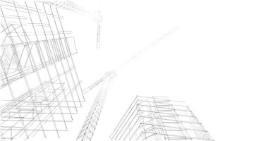 soyut mimari duvar kağıdı tasarımı, dijital konsept arkaplan