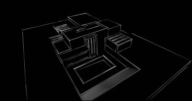 soyut mimari duvar kağıdı tasarımı, dijital konsept arkaplan