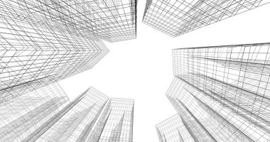 soyut mimari duvar kağıdı tasarımı, dijital konsept arkaplan