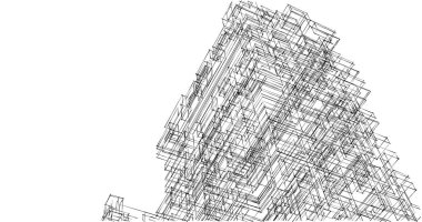 soyut mimari duvar kağıdı tasarımı, dijital konsept arkaplan