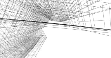 soyut mimari duvar kağıdı tasarımı, dijital konsept arkaplan