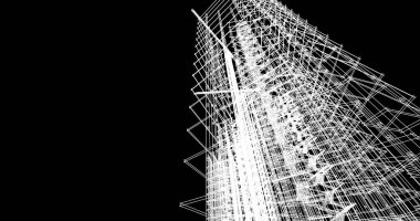 soyut mimari duvar kağıdı tasarımı, dijital konsept arkaplan