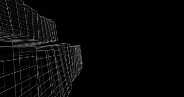 soyut mimari duvar kağıdı tasarımı, dijital konsept arkaplan