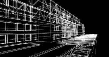 soyut mimari duvar kağıdı tasarımı, dijital konsept arkaplan