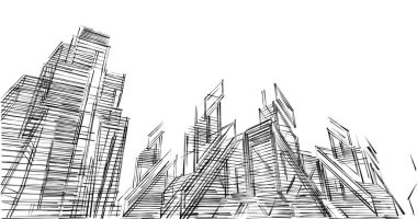 soyut mimari duvar kağıdı tasarımı, dijital konsept arkaplan