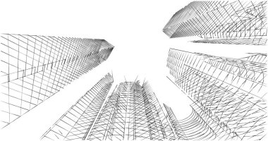 soyut mimari duvar kağıdı tasarımı, dijital konsept arkaplan