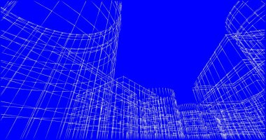 soyut mimari duvar kağıdı tasarımı, dijital konsept arkaplan