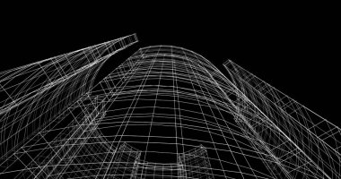 soyut mimari duvar kağıdı tasarımı, dijital konsept arkaplan