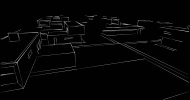 soyut mimari duvar kağıdı tasarımı, dijital konsept arkaplan