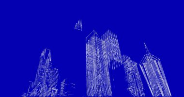 soyut mimari duvar kağıdı tasarımı, dijital konsept arkaplan