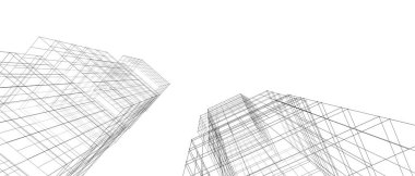 soyut mimari duvar kağıdı tasarımı, dijital konsept arkaplan