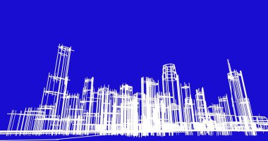 soyut mimari duvar kağıdı tasarımı, dijital konsept arkaplan
