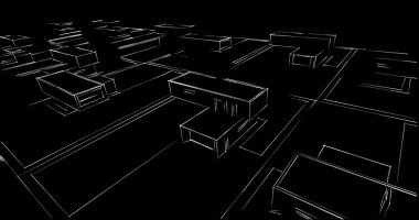 soyut mimari duvar kağıdı tasarımı, dijital konsept arkaplan