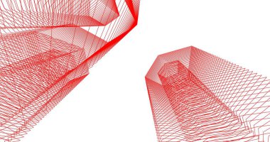 soyut mimari duvar kağıdı tasarımı, dijital konsept arkaplan