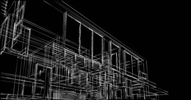 soyut mimari duvar kağıdı tasarımı, dijital konsept arkaplan