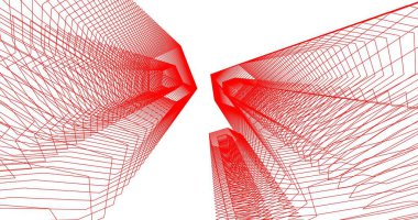 soyut mimari duvar kağıdı tasarımı, dijital konsept arkaplan