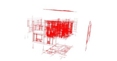soyut mimari duvar kağıdı tasarımı, dijital konsept arkaplan