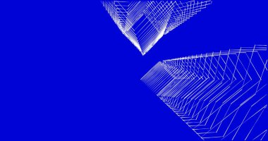 Mimari sanat konseptinde soyut çizgiler, minimum geometrik şekiller. 