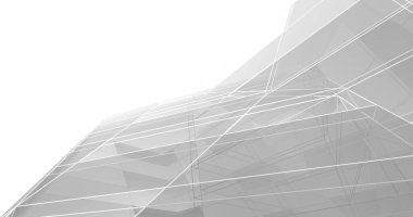 Mimari sanat konseptinde soyut çizgiler, minimum geometrik şekiller. 