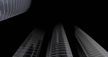 soyut mimari duvar kağıdı tasarımı, dijital konsept arkaplan