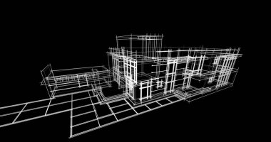 soyut mimari duvar kağıdı tasarımı, dijital konsept arkaplan