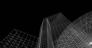 soyut mimari duvar kağıdı tasarımı, dijital konsept arkaplan