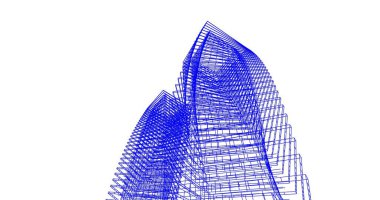 soyut mimari duvar kağıdı tasarımı, dijital konsept arkaplan