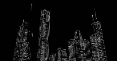 soyut mimari duvar kağıdı tasarımı, dijital konsept arkaplan