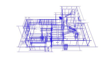 soyut mimari duvar kağıdı tasarımı, dijital konsept arkaplan