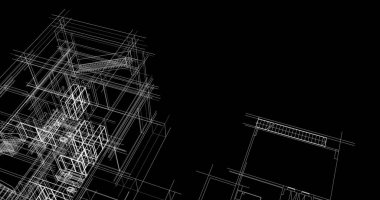 soyut mimari duvar kağıdı tasarımı, dijital konsept arkaplan