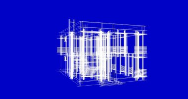soyut mimari duvar kağıdı tasarımı, dijital konsept arkaplan