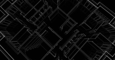 soyut mimari duvar kağıdı tasarımı, dijital konsept arkaplan