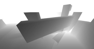 Arkaplanda mimari bina 3d illüstrasyon