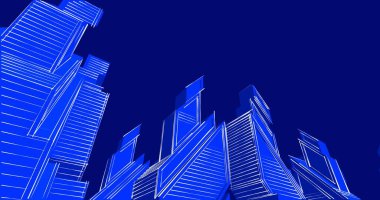 soyut mimari duvar kağıdı tasarımı, dijital konsept arkaplan