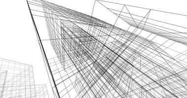 soyut mimari duvar kağıdı tasarımı, dijital konsept arkaplan