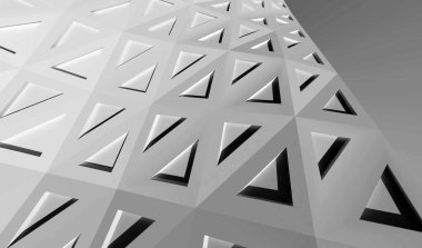 Mimari sanat konseptinde soyut çizgiler, minimum geometrik şekiller. 