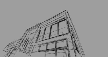 soyut mimari duvar kağıdı tasarımı, dijital konsept arkaplan