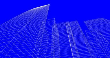 soyut mimari duvar kağıdı tasarımı, dijital konsept arkaplan