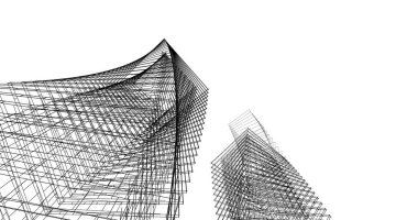 soyut mimari duvar kağıdı tasarımı, dijital konsept arkaplan