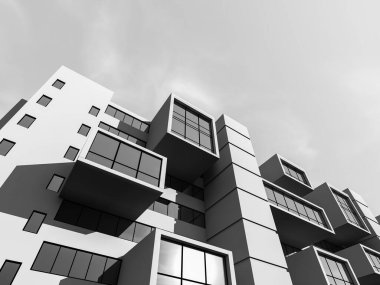 soyut mimari duvar kağıdı tasarımı, dijital konsept arkaplan