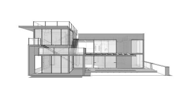 minimal geometrik mimari binalar tasarımı