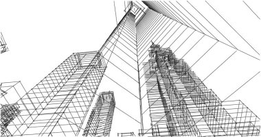 soyut mimari duvar kağıdı tasarımı, dijital konsept arkaplan