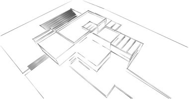 soyut mimari duvar kağıdı tasarımı, dijital konsept arkaplan