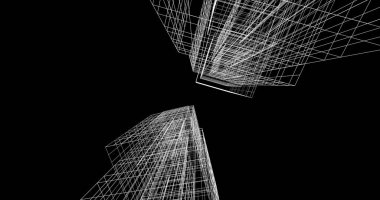 soyut mimari duvar kağıdı tasarımı, dijital konsept arkaplan