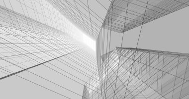 soyut mimari duvar kağıdı tasarımı, dijital konsept arkaplan